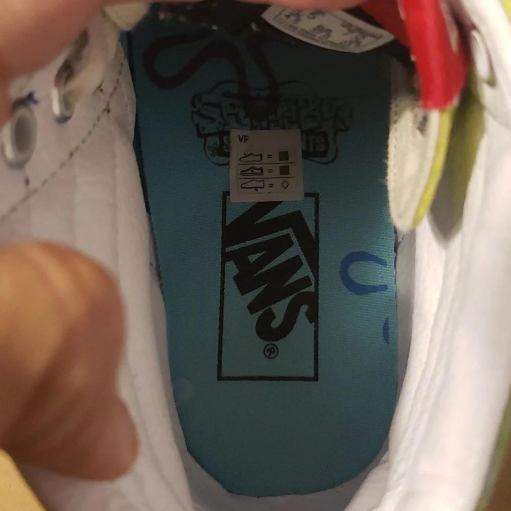 VANS Unisex SPONGEBOB SHOES 5.5 MENS 7 WOMENS - Picture 10 of 11